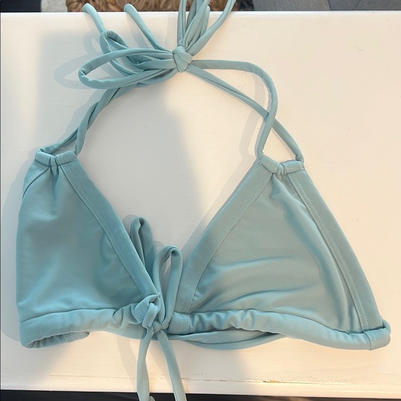 Light Blue Triangle Bikini Top - Picture 1 of 5